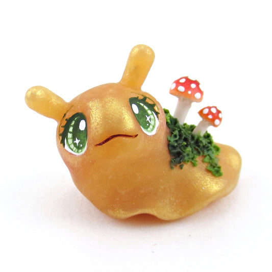 Mushroom Slug Figurine - Polymer Clay Fall Collection