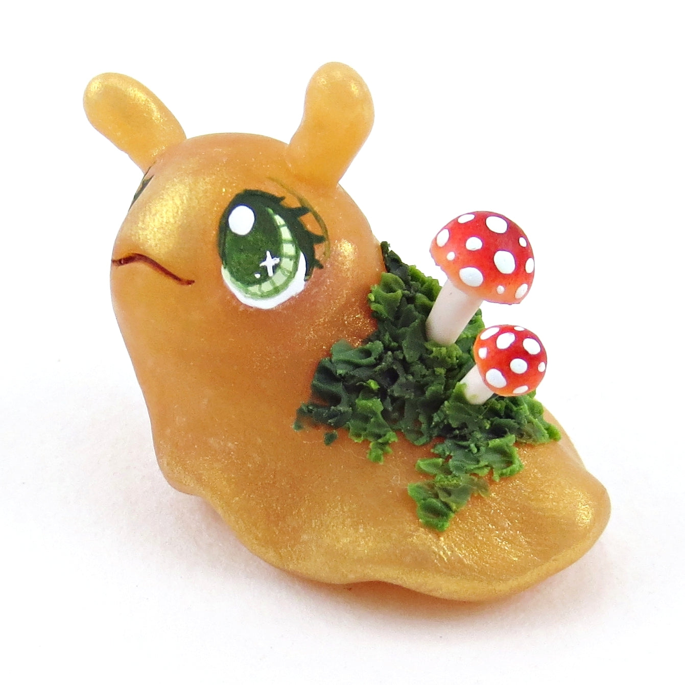 Mushroom Slug Figurine - Polymer Clay Fall Collection