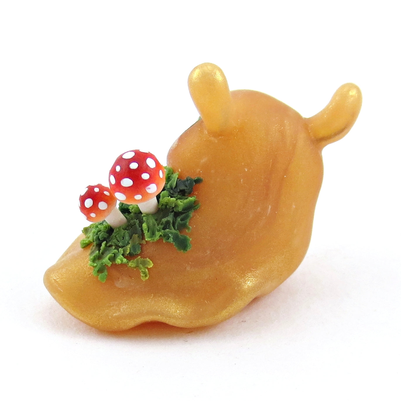 Mushroom Slug Figurine - Polymer Clay Fall Collection