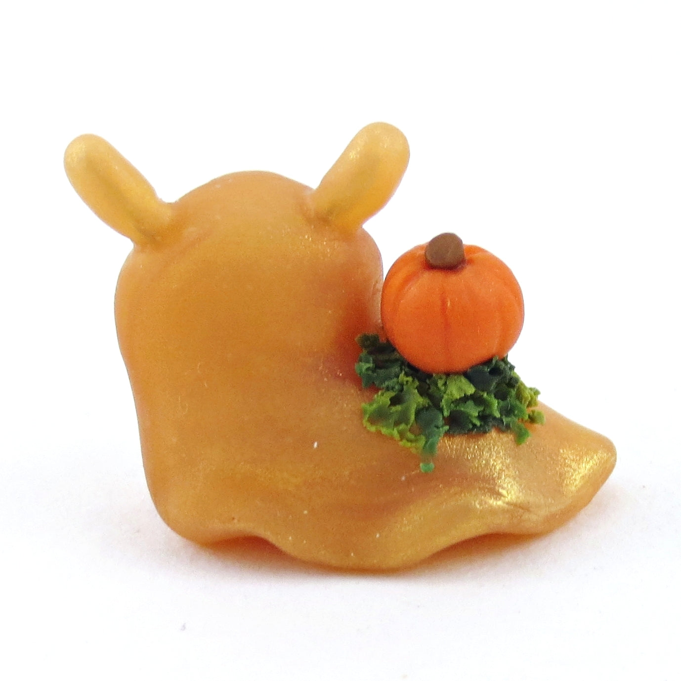 Pumpkin Slug Figurine - Polymer Clay Fall Collection