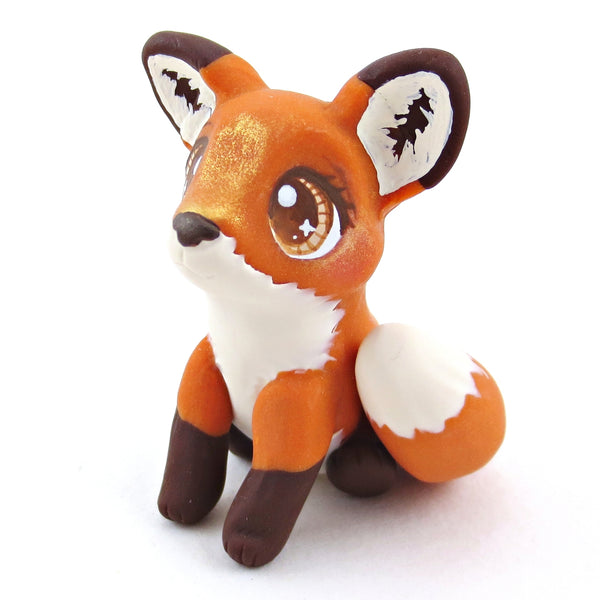 Floppy Ear Fox Figurine - Polymer Clay Fall Collection