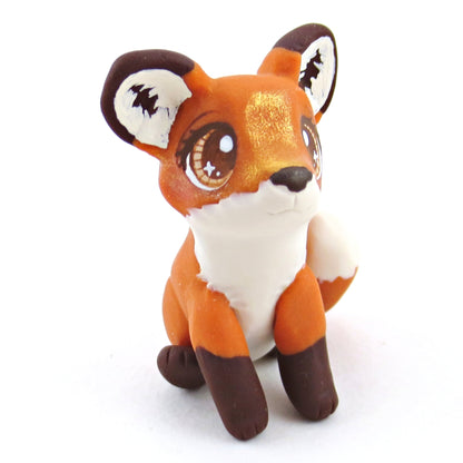 Floppy Ear Fox Figurine - Polymer Clay Fall Collection