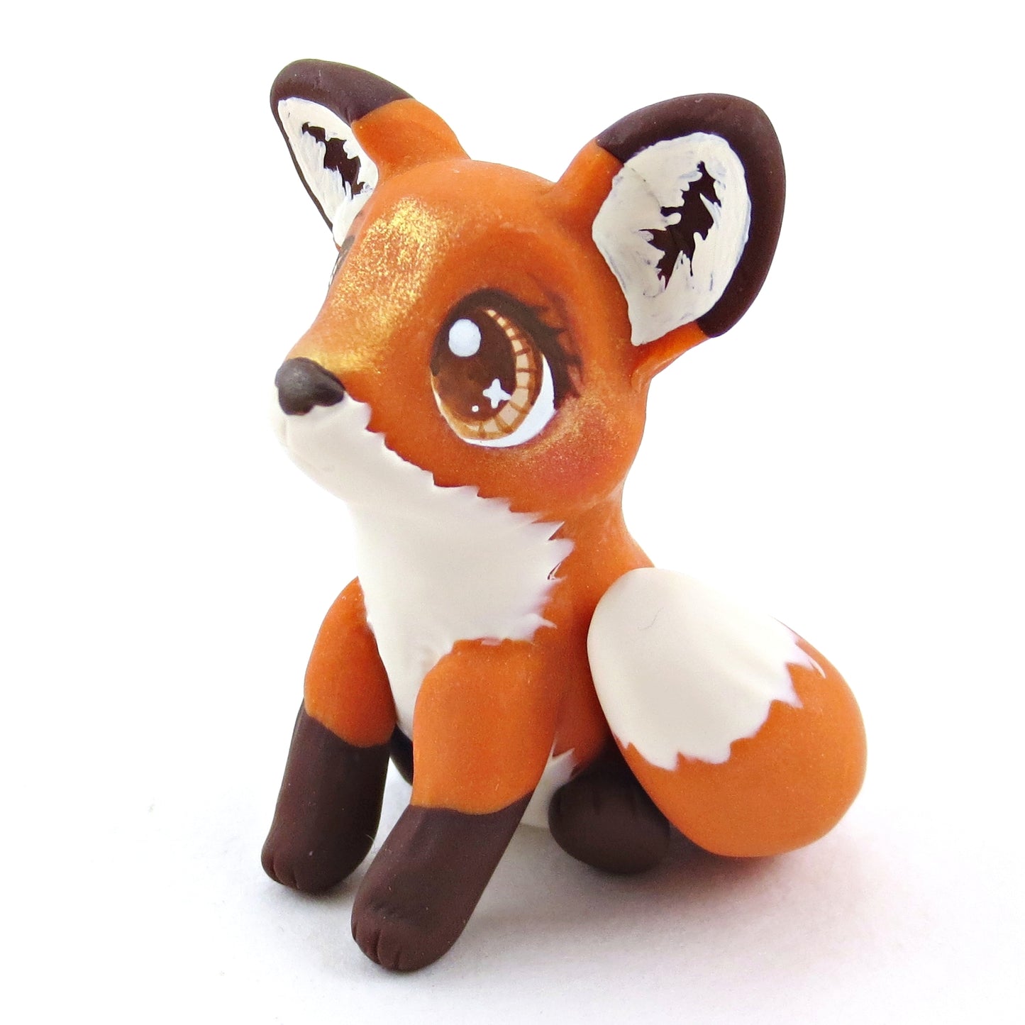 Floppy Ear Fox Figurine - Polymer Clay Fall Collection