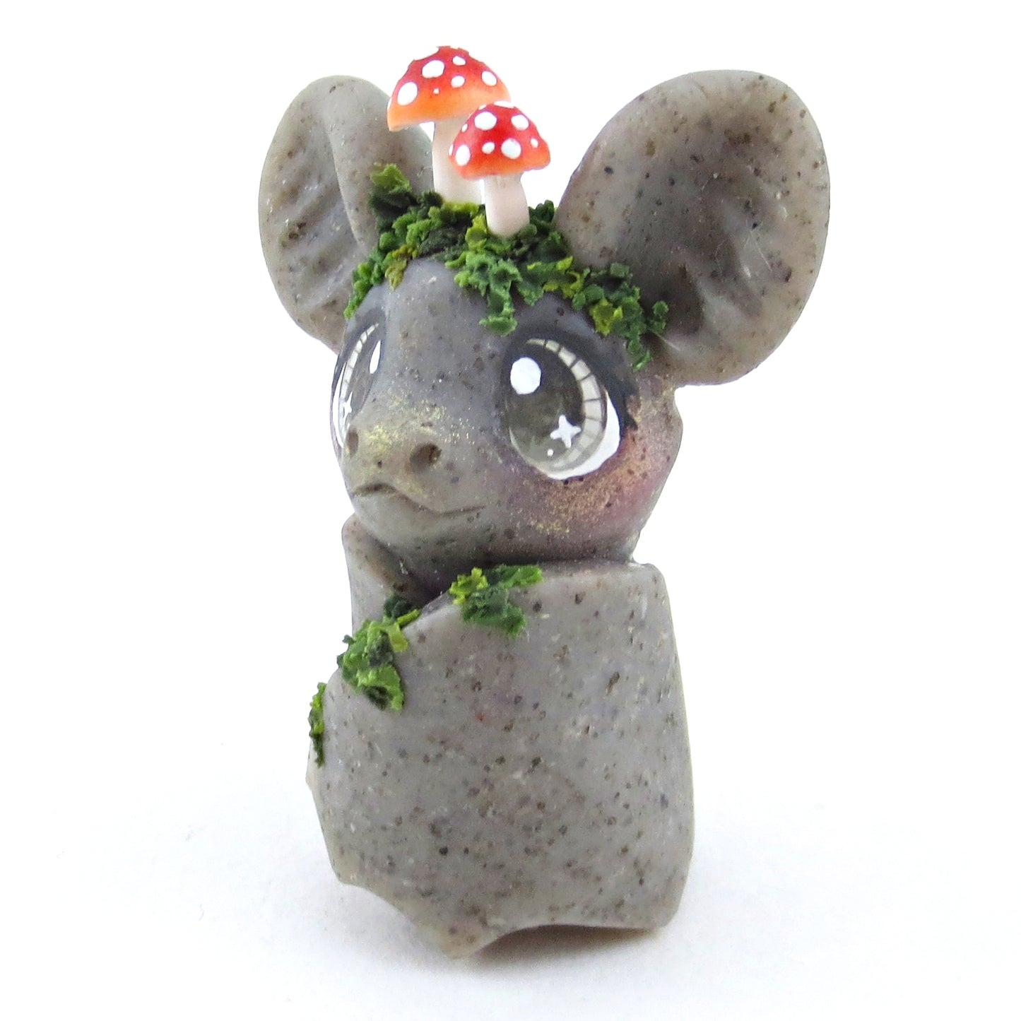 Fairytale Fall Gargoyle Stone Mushroom Bat Figurine - Polymer Clay Fall Collection