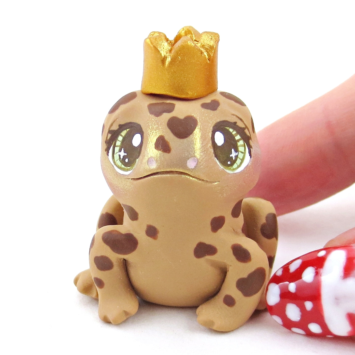 Fairytale Fall Toad Prince Figurine - Polymer Clay Fall Collection