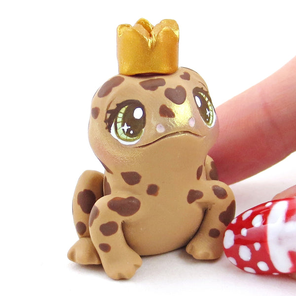 Fairytale Fall Toad Prince Figurine - Polymer Clay Fall Collection