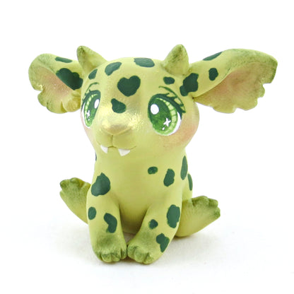 Fairytale Fall Green Goblin Puppy Figurine - Polymer Clay Fall Collection