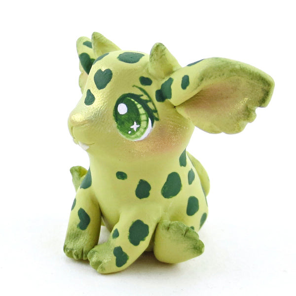 Fairytale Fall Green Goblin Puppy Figurine - Polymer Clay Fall Collection