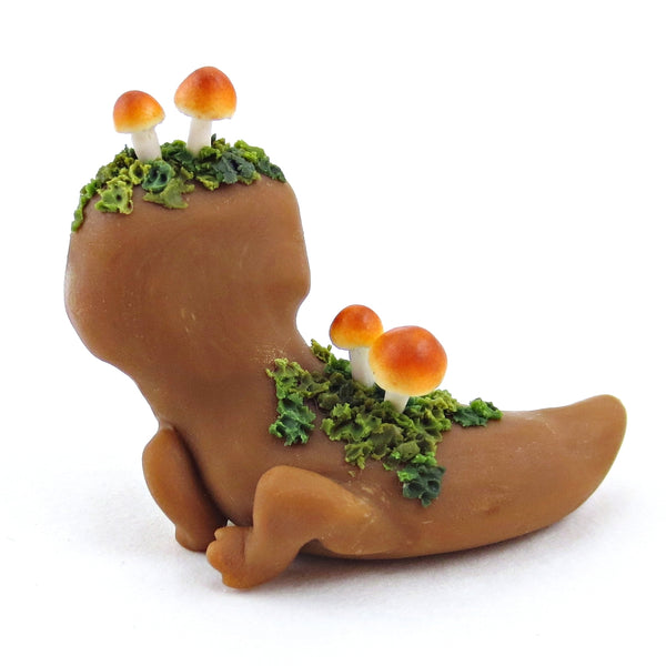 Fairytale Fall Mushroom Salamander Figurine - Polymer Clay Fall Collection