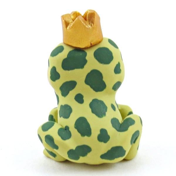 Fairytale Fall Bright Green Frog Prince Figurine - Polymer Clay Fall Collection