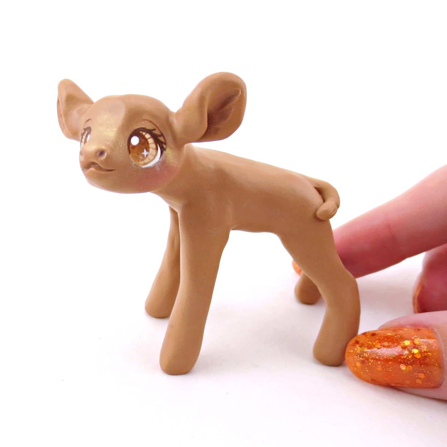 Cinnamon Cow Figurine - Polymer Clay Fall Collection