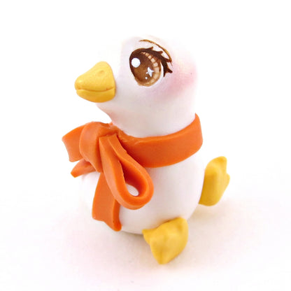 Bow Goose Figurine - Polymer Clay Fall Collection