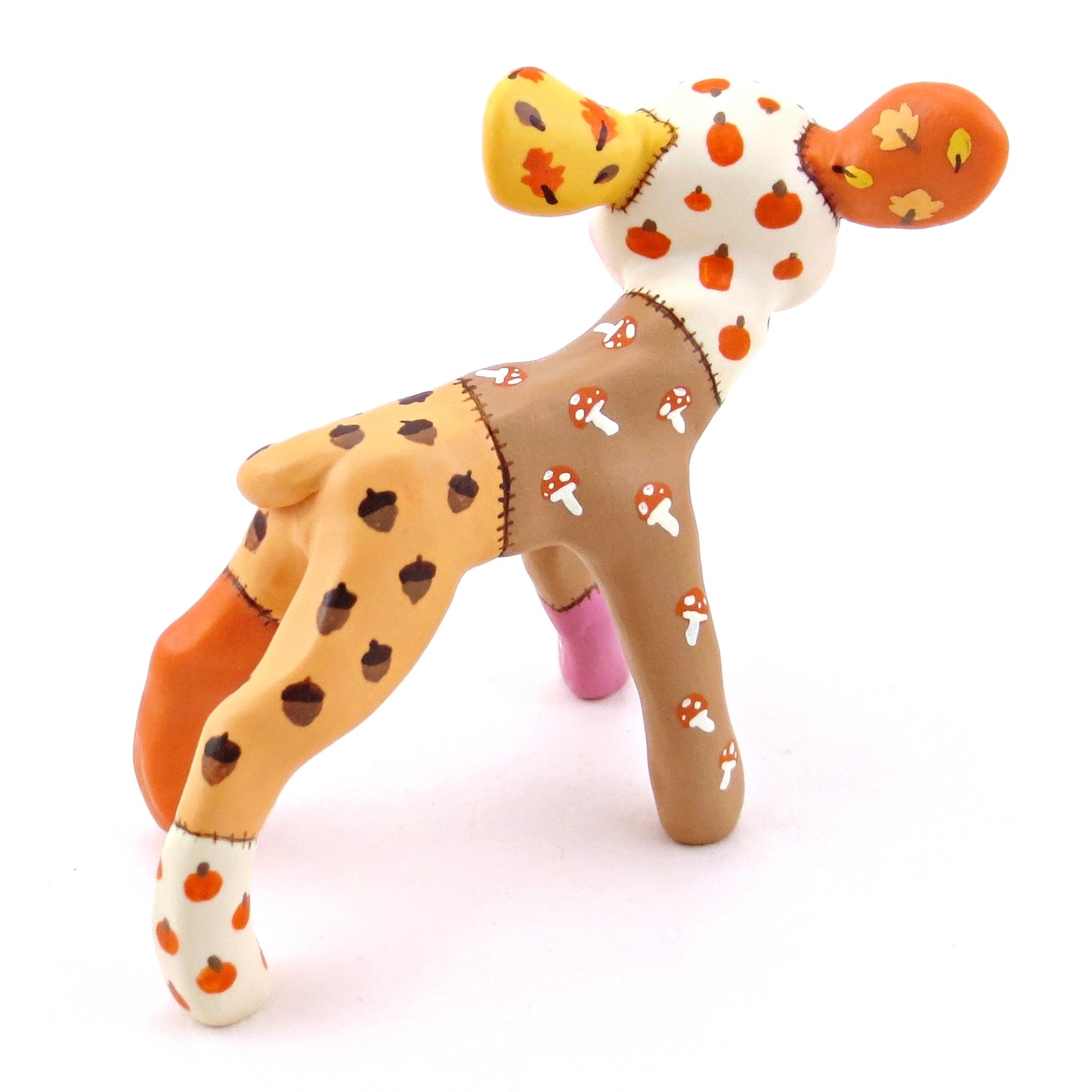 Patchwork Quilt Cow Figurine - Polymer Clay Fall Collection