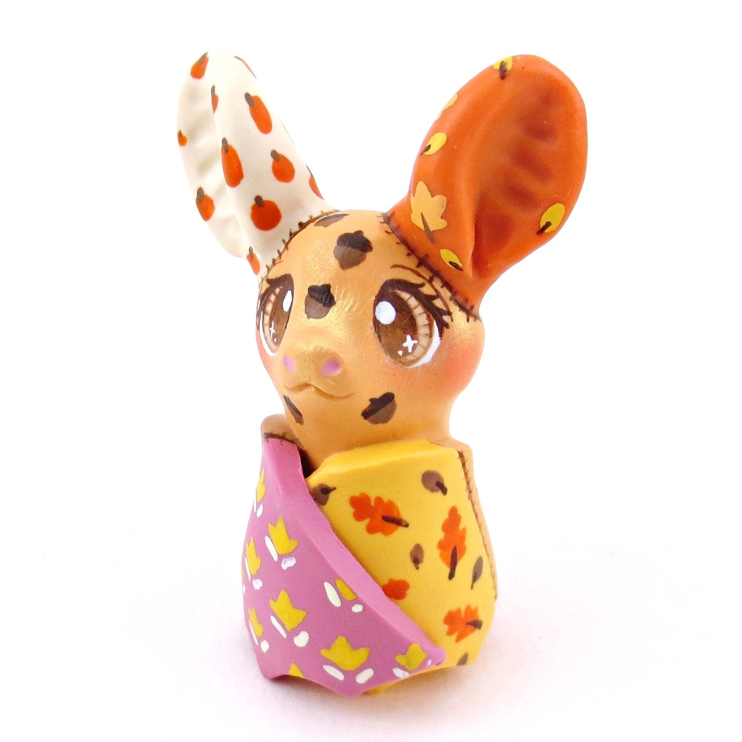 Patchwork Quilt Bat Figurine - Polymer Clay Fall Collection