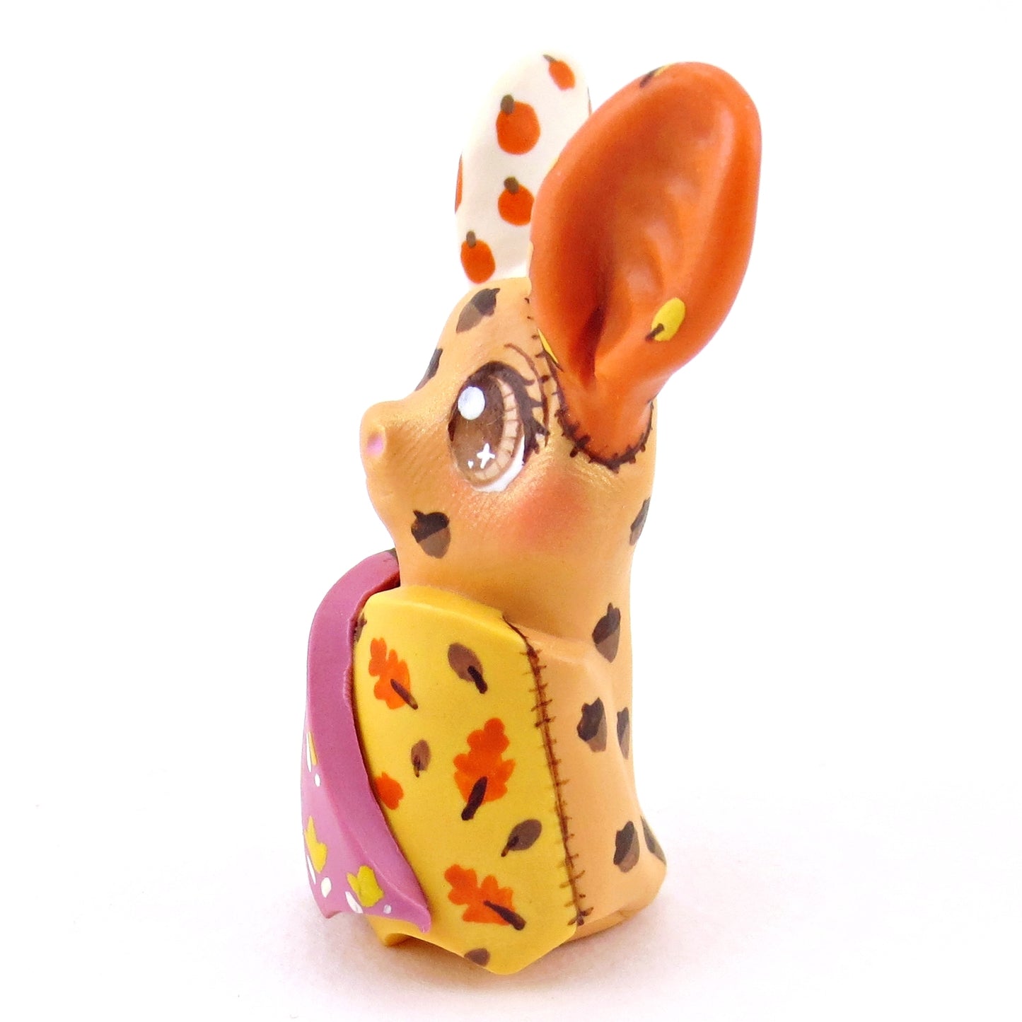 Patchwork Quilt Bat Figurine - Polymer Clay Fall Collection