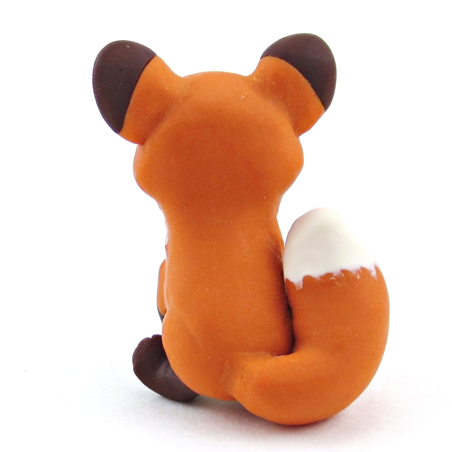 Amber-Eyed Fox Figurine - Polymer Clay Fall Collection