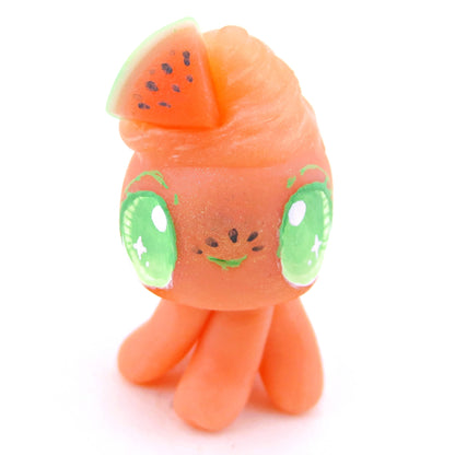 Watermelon Smoothie Jellyfish Figurine - Polymer Clay Food and Dessert Animals