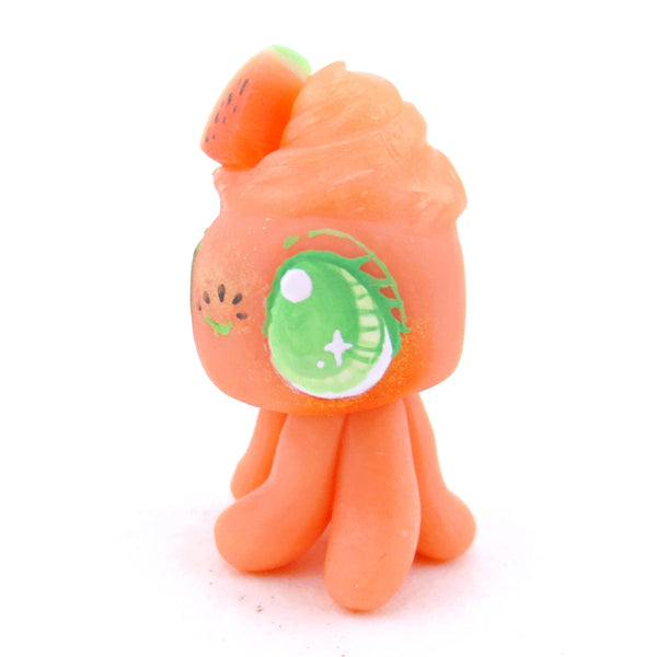 Watermelon Smoothie Jellyfish Figurine - Polymer Clay Food and Dessert Animals