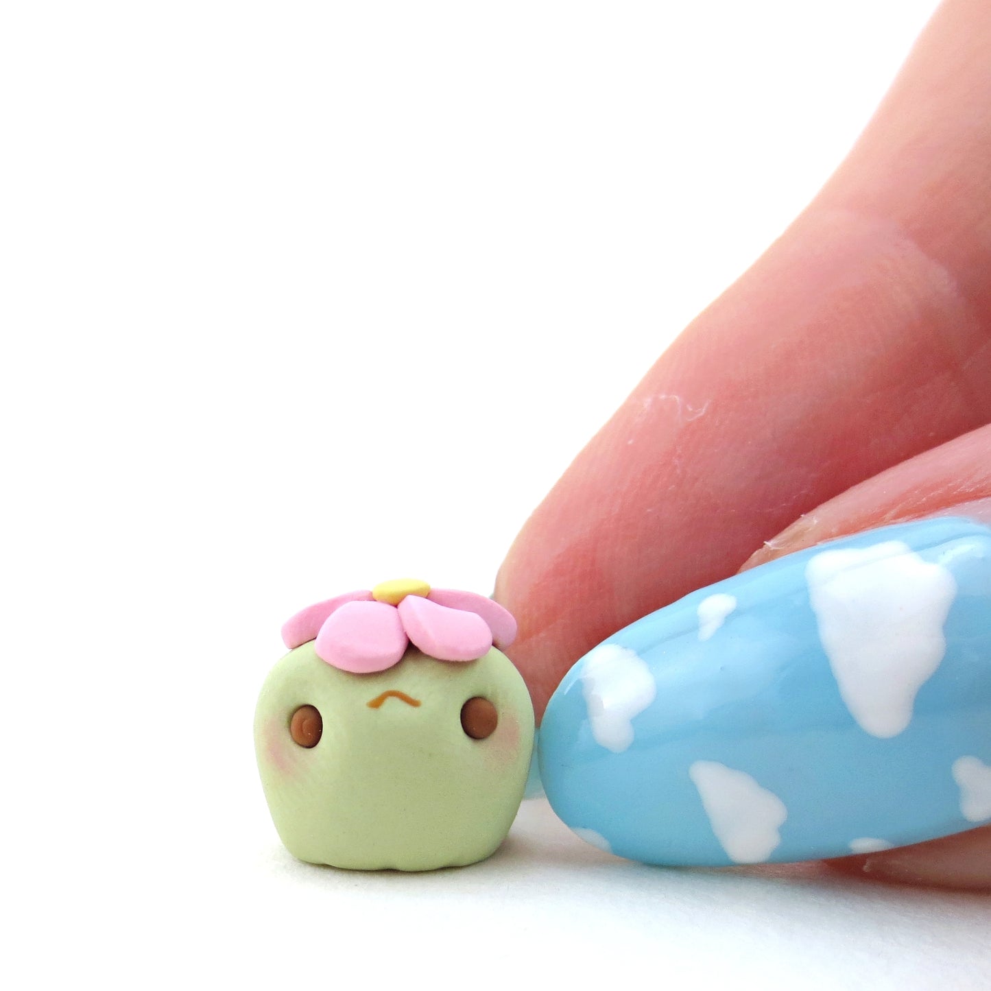 Mini Pink Flower Hat Frog