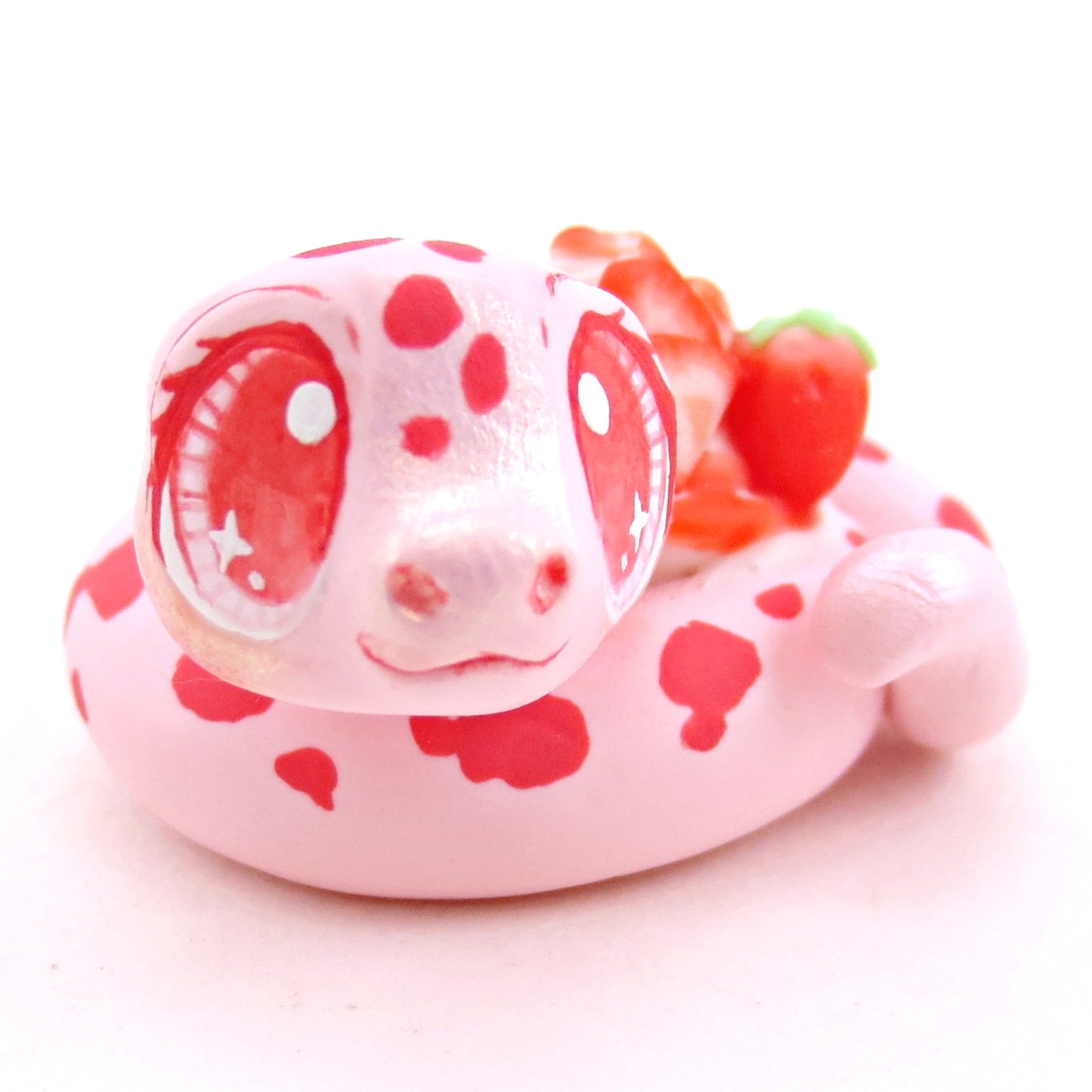 Strawberry Snake - Polymer Clay Fruity Cuties Animals