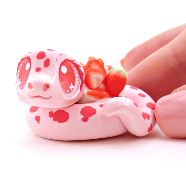 Strawberry Snake - Polymer Clay Fruity Cuties Animals