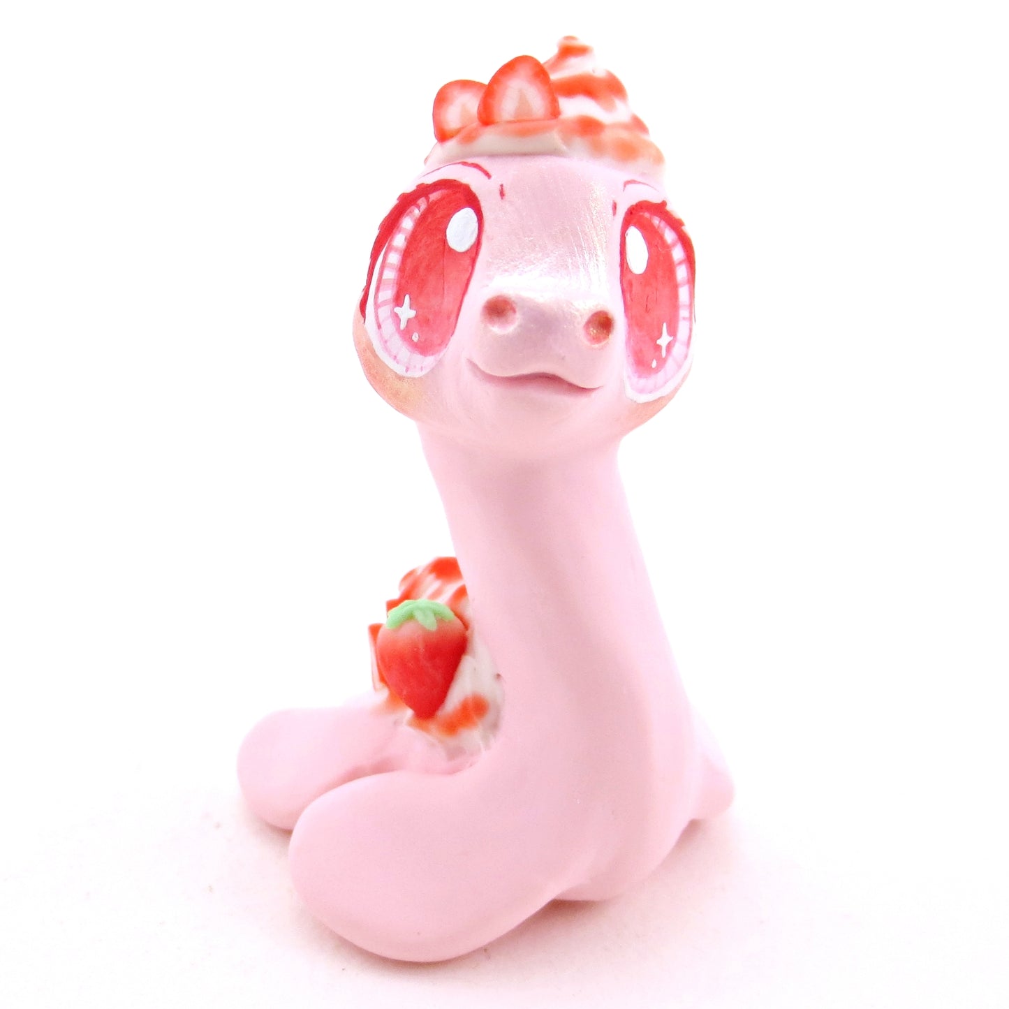 Strawberry Nessie - Polymer Clay Fruity Cuties Animals