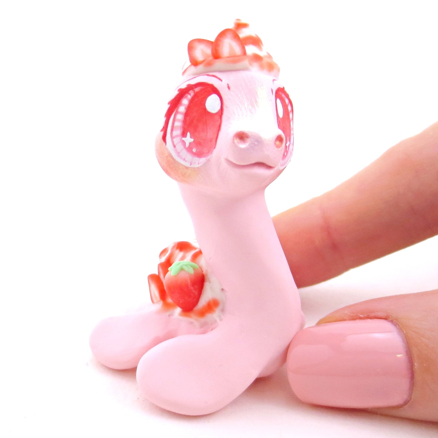 Strawberry Nessie - Polymer Clay Fruity Cuties Animals