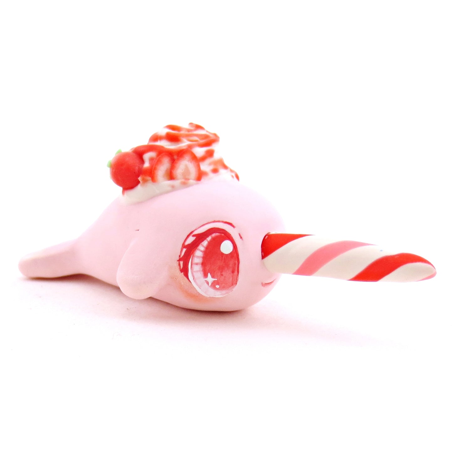 Strawberry Narwhal - Polymer Clay Fruity Cuties Animals