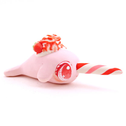 Strawberry Narwhal - Polymer Clay Fruity Cuties Animals