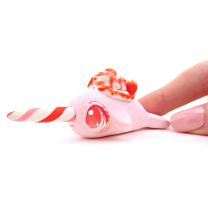 Strawberry Narwhal - Polymer Clay Fruity Cuties Animals