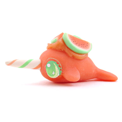 Watermelon Narwhal - Polymer Clay Fruity Cuties Animals