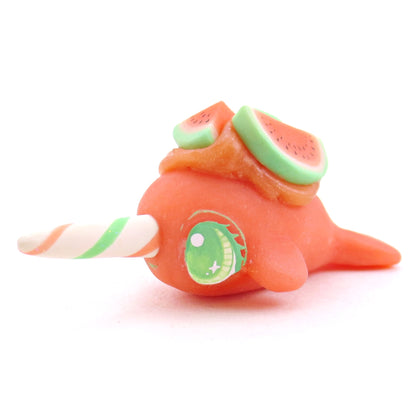 Watermelon Narwhal - Polymer Clay Fruity Cuties Animals