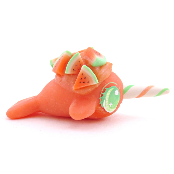 Watermelon Narwhal - Polymer Clay Fruity Cuties Animals