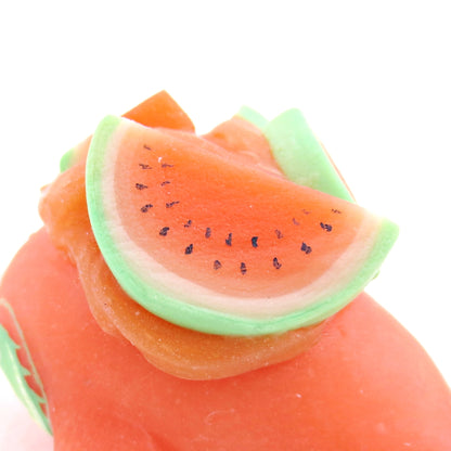 Watermelon Narwhal - Polymer Clay Fruity Cuties Animals