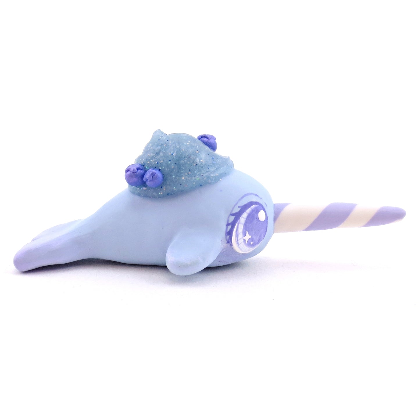 Blueberry Narwhal - Polymer Clay Fruity Cuties Animals