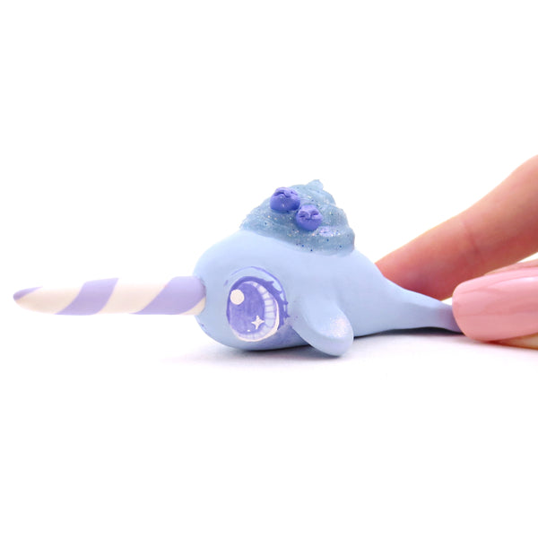 Blueberry Narwhal - Polymer Clay Fruity Cuties Animals