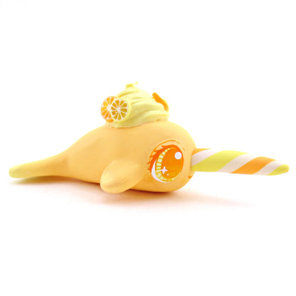 Citrus Lemon and Orange Narwhal - Polymer Clay Fruity Cuties Animals