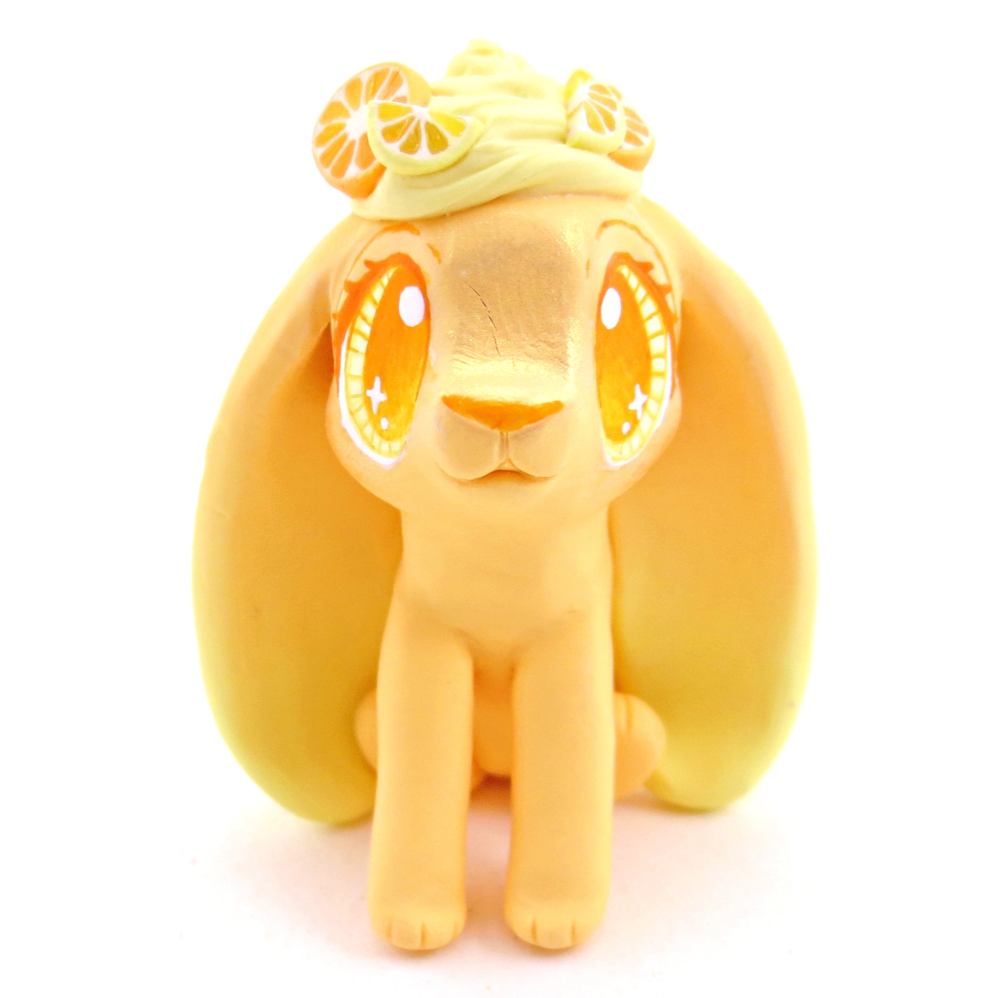 Citrus Lemon and Orange Bunny - Polymer Clay Fruity Cuties Animals