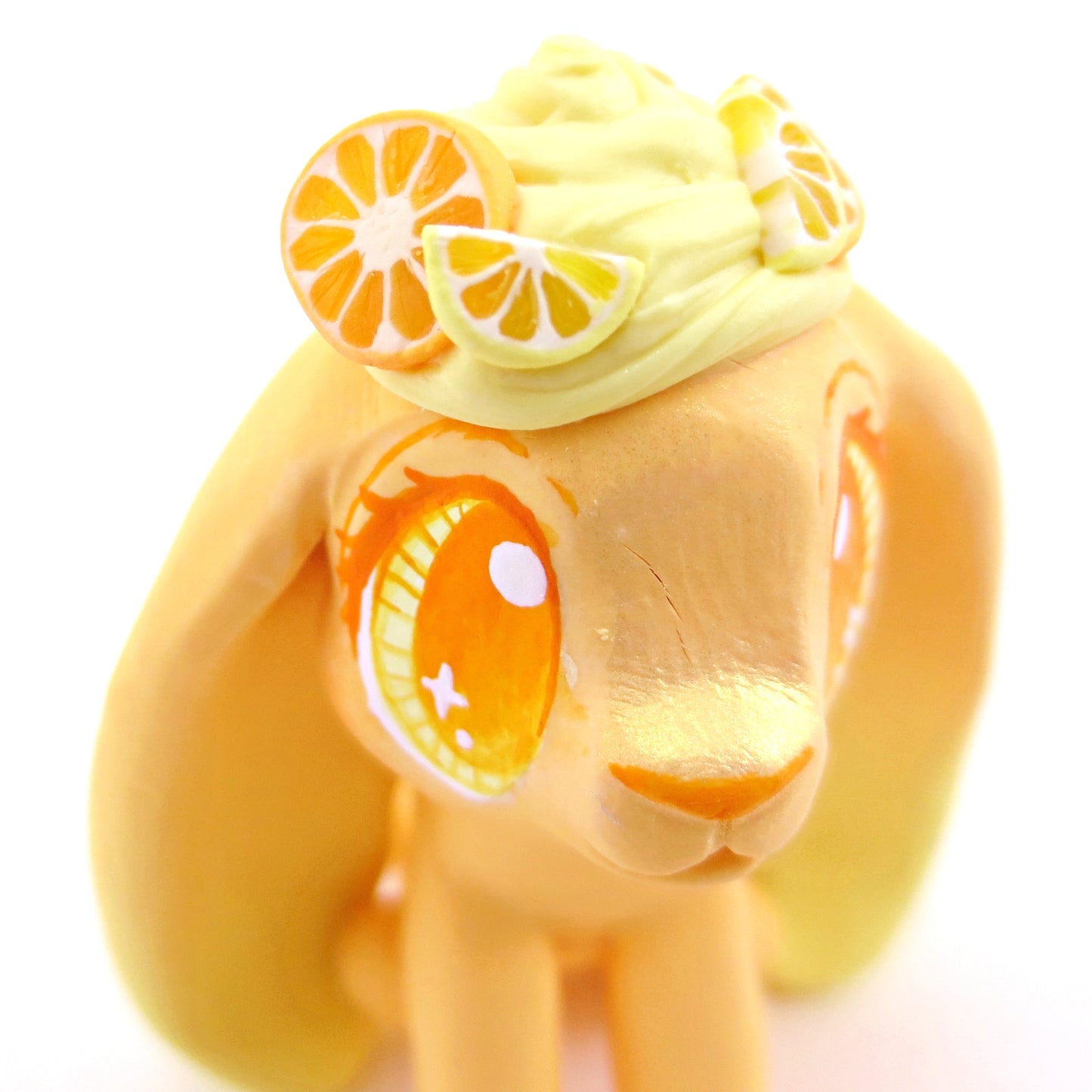 Citrus Lemon and Orange Bunny - Polymer Clay Fruity Cuties Animals