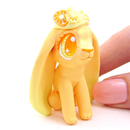 Citrus Lemon and Orange Bunny - Polymer Clay Fruity Cuties Animals