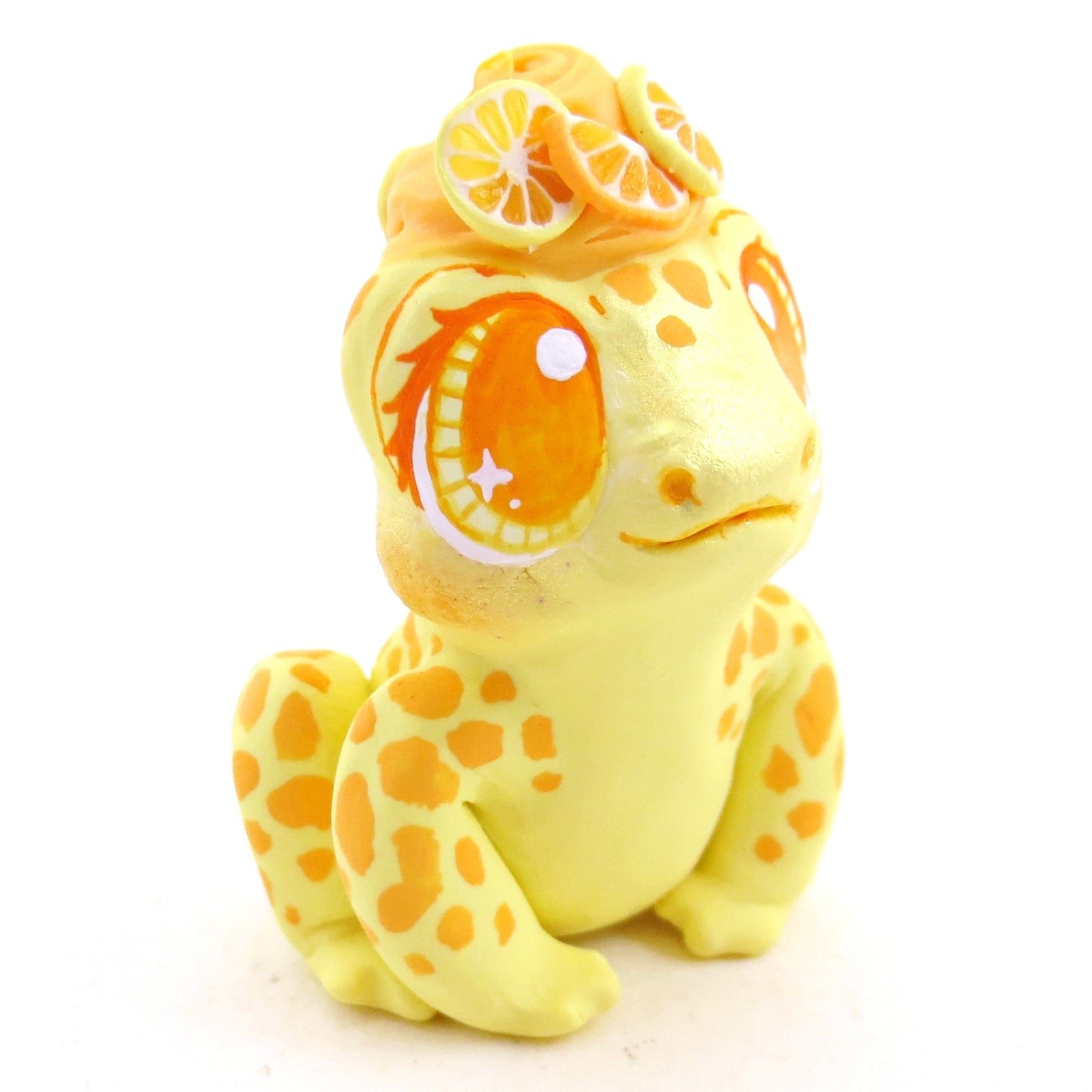 Citrus Lemon and Orange Frog - Polymer Clay Fruity Cuties Animals