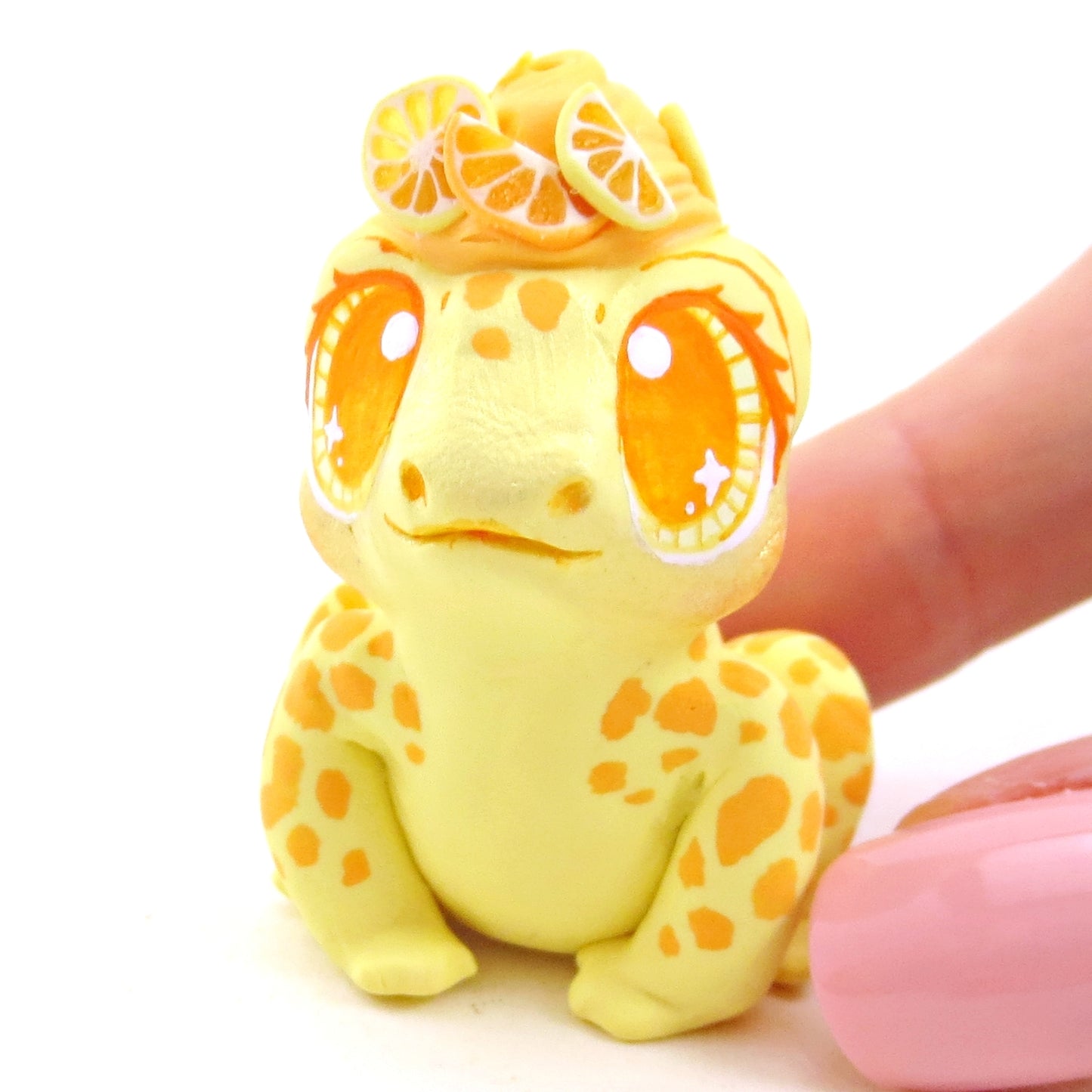 Citrus Lemon and Orange Frog - Polymer Clay Fruity Cuties Animals