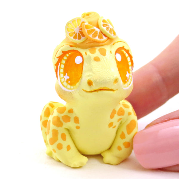 Citrus Lemon and Orange Frog - Polymer Clay Fruity Cuties Animals