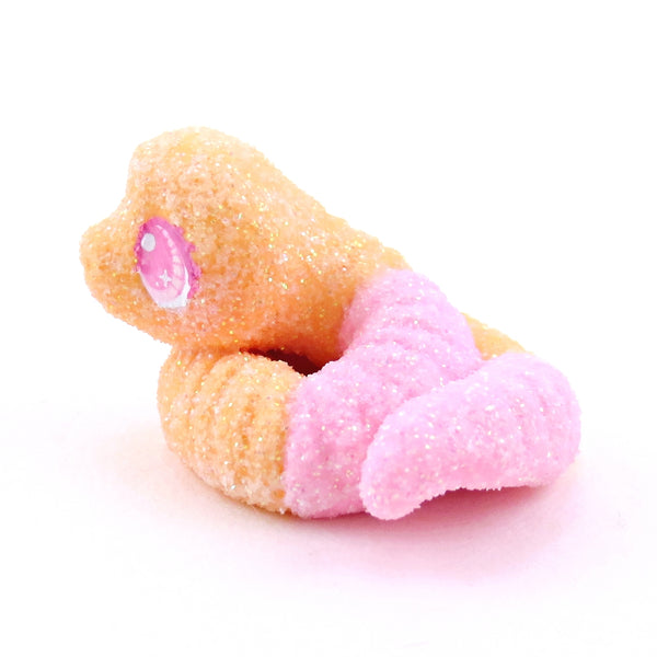 Pink and Orange "Sour Gummy" Snake Figurine - Polymer Clay Gummy Candy Collection
