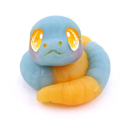 Orange and Blue "Gummy" Snake Figurine - Polymer Clay Gummy Candy Collection