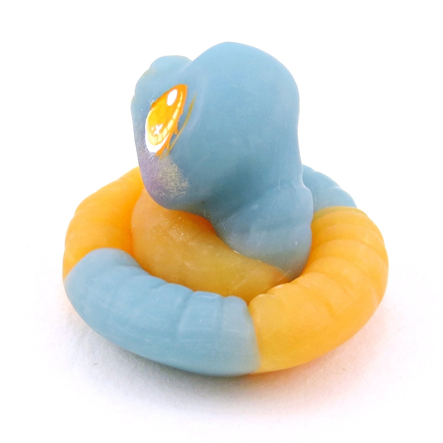 Orange and Blue "Gummy" Snake Figurine - Polymer Clay Gummy Candy Collection