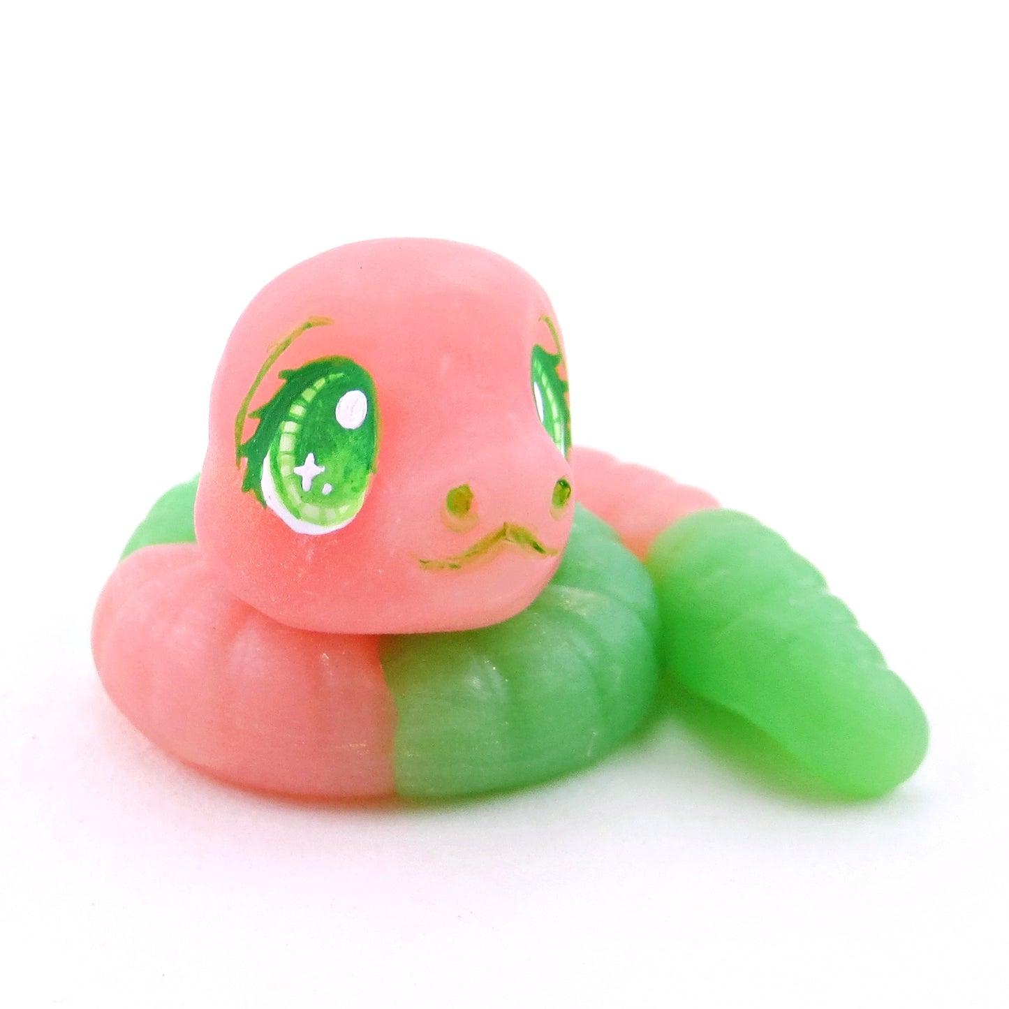 Watermelon "Gummy" Snake Figurine - Polymer Clay Gummy Candy Collection