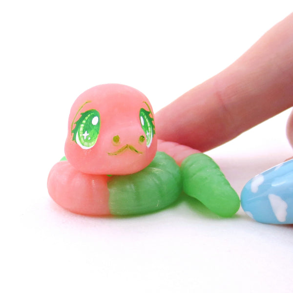 Watermelon "Gummy" Snake Figurine - Polymer Clay Gummy Candy Collection