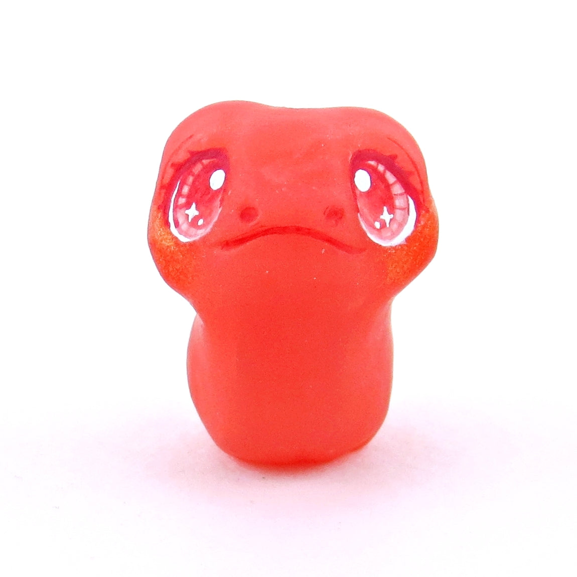 Red, Orange, and Blue "Gummy" Frog Figurine Set - Polymer Clay Gummy Candy Collection