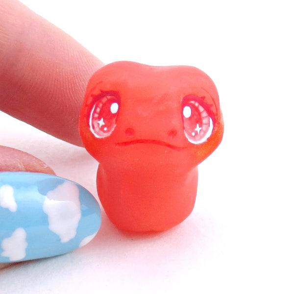 Red, Orange, and Blue "Gummy" Frog Figurine Set - Polymer Clay Gummy Candy Collection